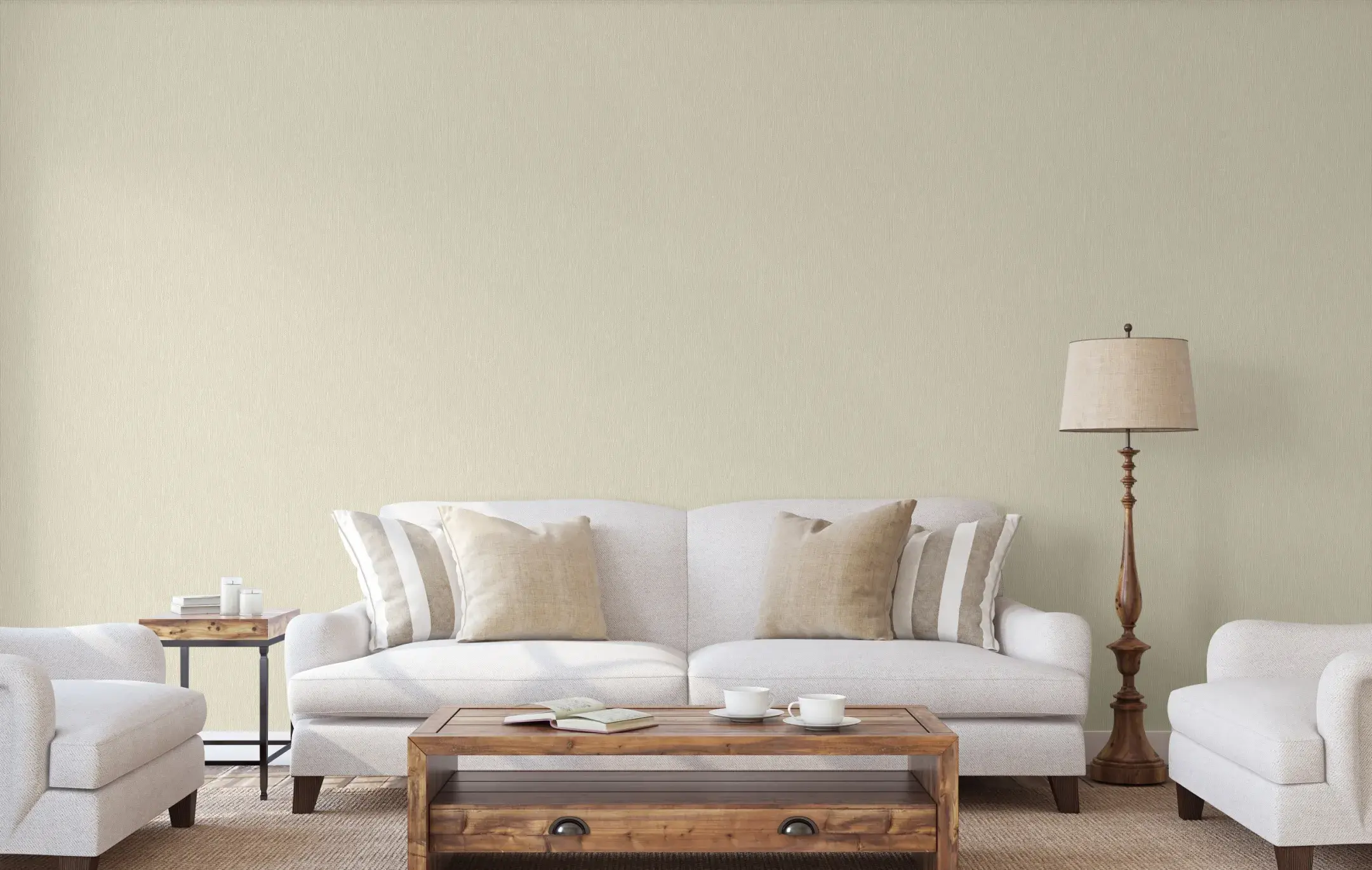 Beige Embossed Wallpaper – 3D Linen (6801-4) Beige Embossed Wallpaper – 3D Linen (6801-4)
